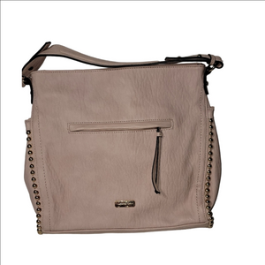 JESSICA SIMPSON "CAMILLE" VEGAN LEATHER PINK STUDDED HOBO BAG